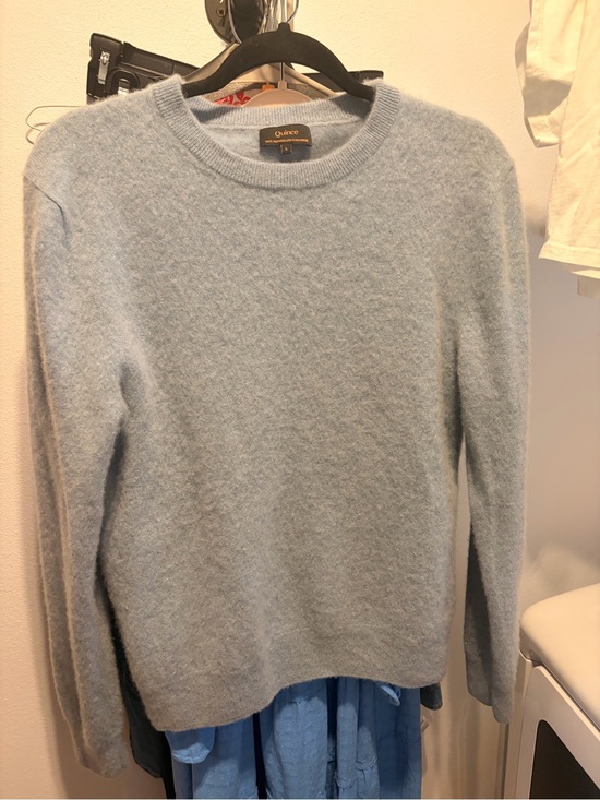 Quince Sweaters - Quince 100% Mongolian Cashmere Crewneck Sweater Pale Blue Size L